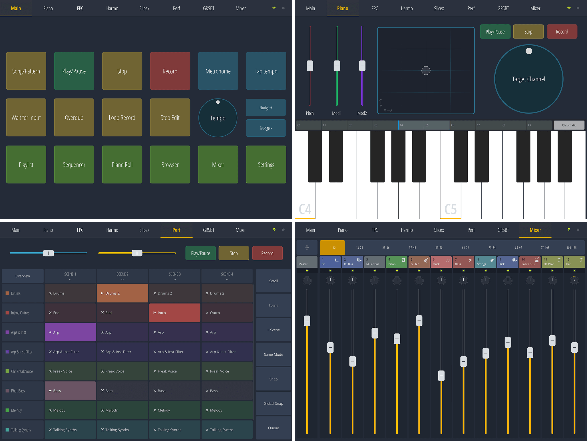 FL Studio Vue distante sur tablette et bureau