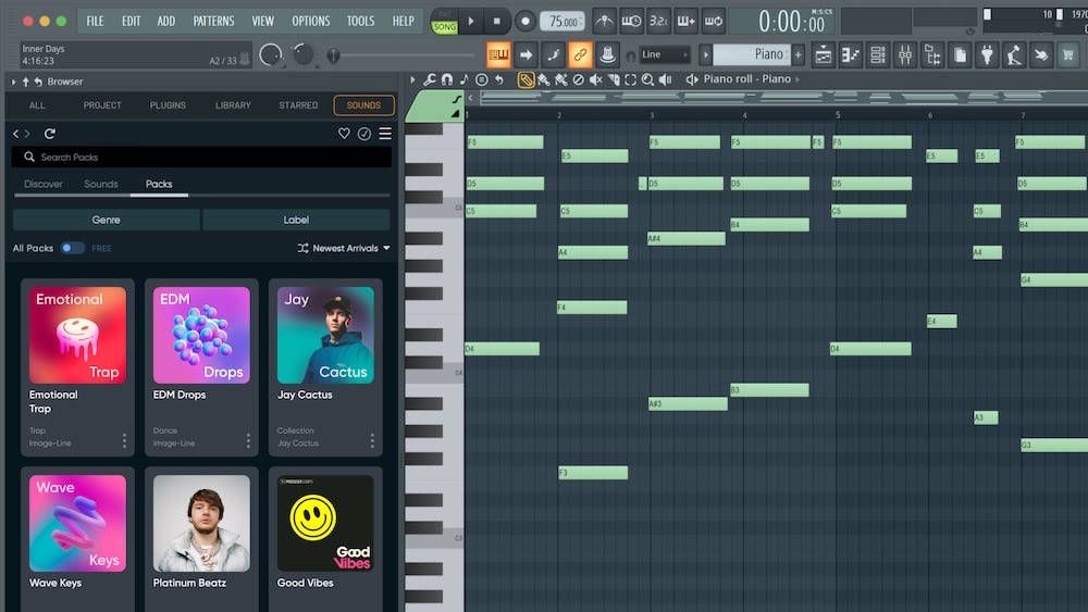 New sounds in the FL Studio Browser